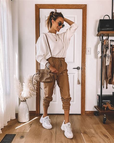 Leather Joggers Outfit