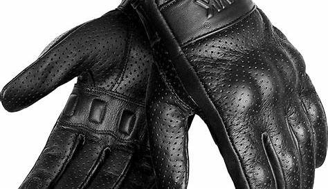 Black Freedom Short Leather Motorcycle Gloves - Biker Stocking Fillers