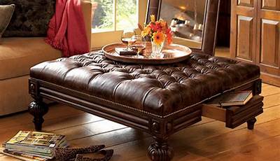 Leather Ottoman As Coffee Table