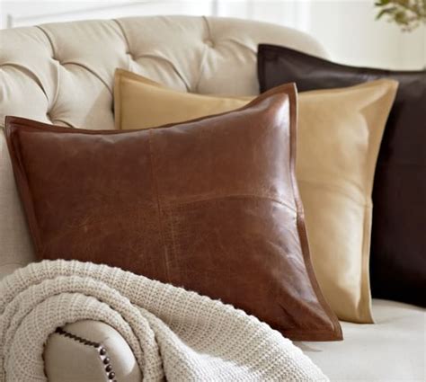 This Leather Sofa Pillows Pottery Barn Best References