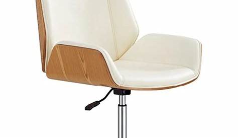 Leather Swivel Chair No Wheels Modern Fixed Big White Visitor Office