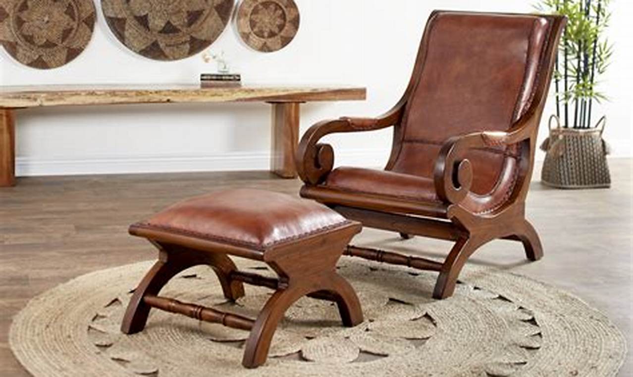 leather teak furniture