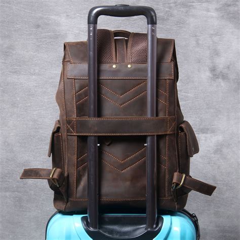 Leather Backpack Trolley Sleeve