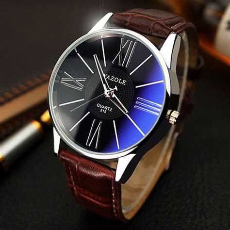 Leather Band Watches Mens
