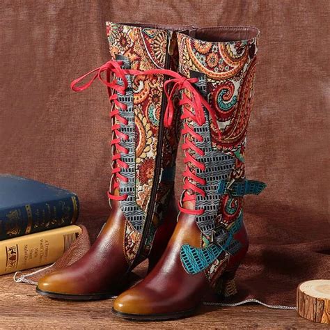leather bohemian boots