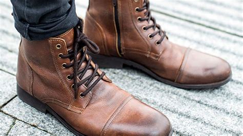 leather boots men