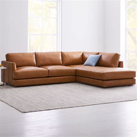 Leather Match Sectional Sofa, LShape Couch with Chaise Lounge (Right
