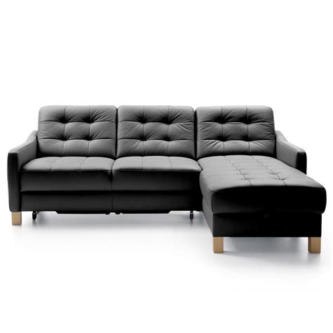 Leather Corner Chaise Sofa Bed