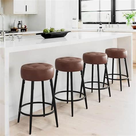 Leather Counter Height Stool