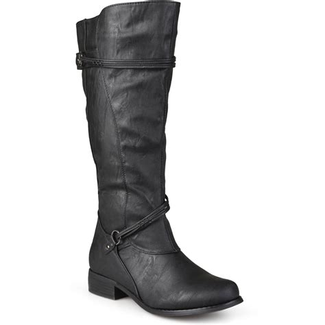 leather extra wide calf boots for women