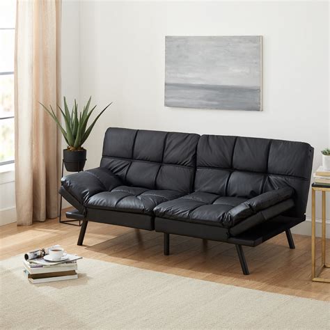Leather Futon Memory Foam