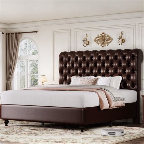 Leather Headboard Bed Set