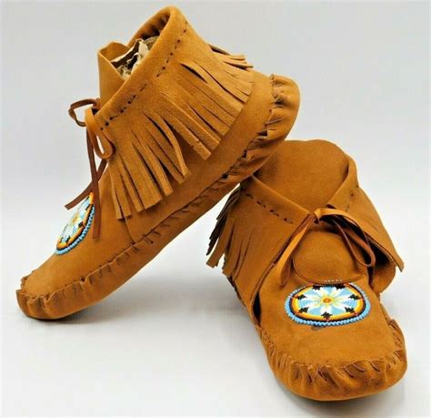 leather indian moccasins for women