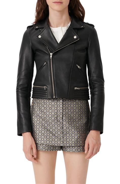 leather jacket maje