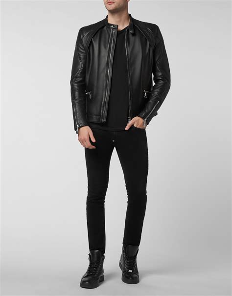 leather jacket philipp plein
