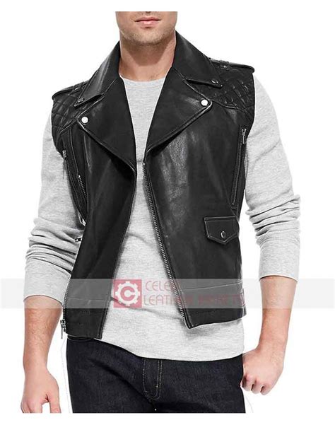 leather jacket with vest