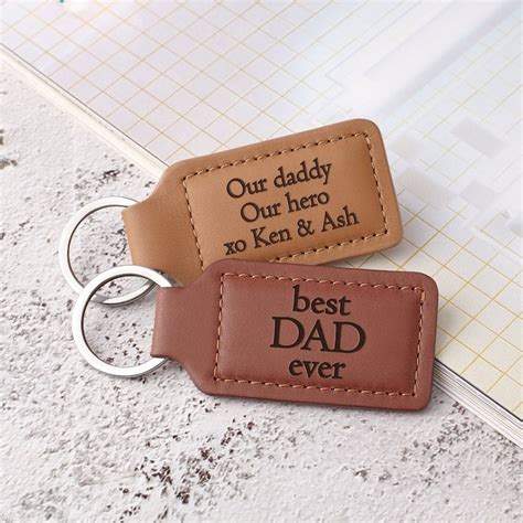 leather keychain fathers day diy