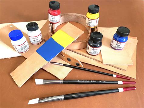 leather paint drying