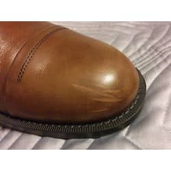 Leather scuffs on shoes