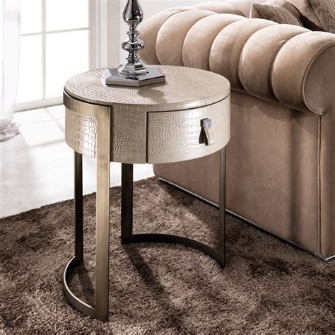 leather side table design
