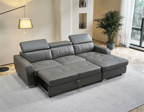 leather sofa bed sectional