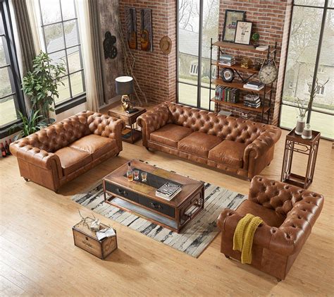 Leather Sofa Light Brown