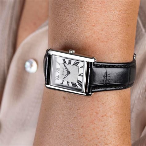 Leather Strap Rectangle Watch