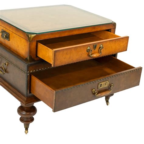 Leather Trunk Accent Tables