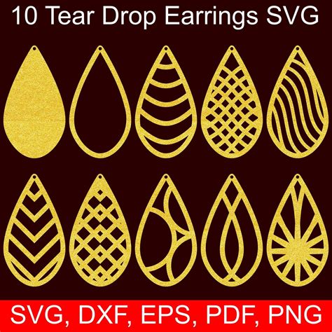 Download leather-earring-template SVG