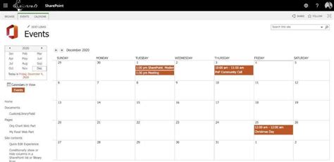 Leave Calendar In Sharepoint