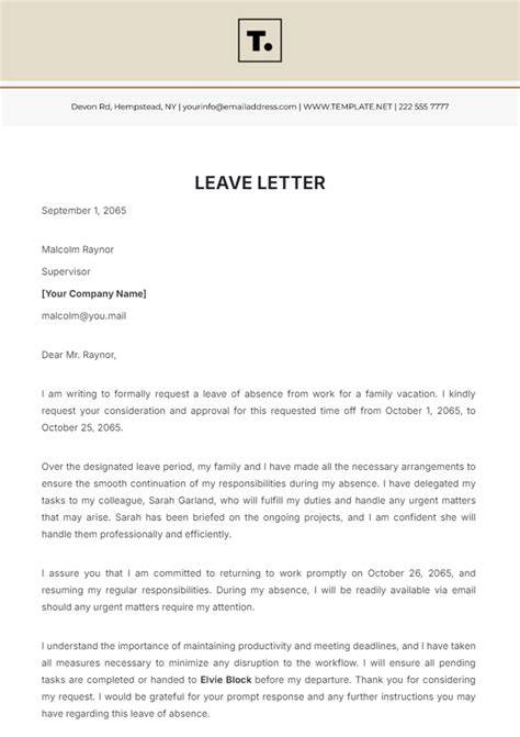 How to write a perfect leave letter Quora