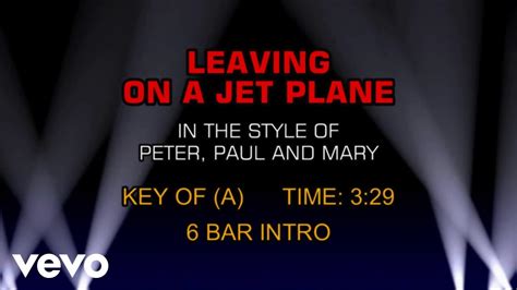 leaving on a jet plane videoke