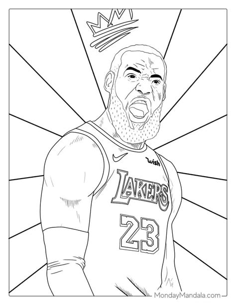 lebron james colouring page