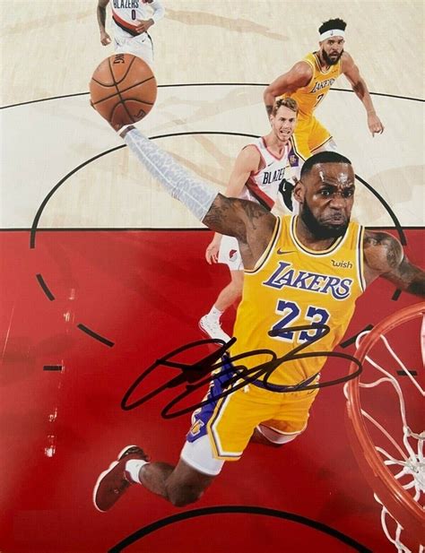 lebron james signed picture