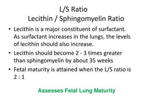 Lecithin And Sphingomyelin Fetus