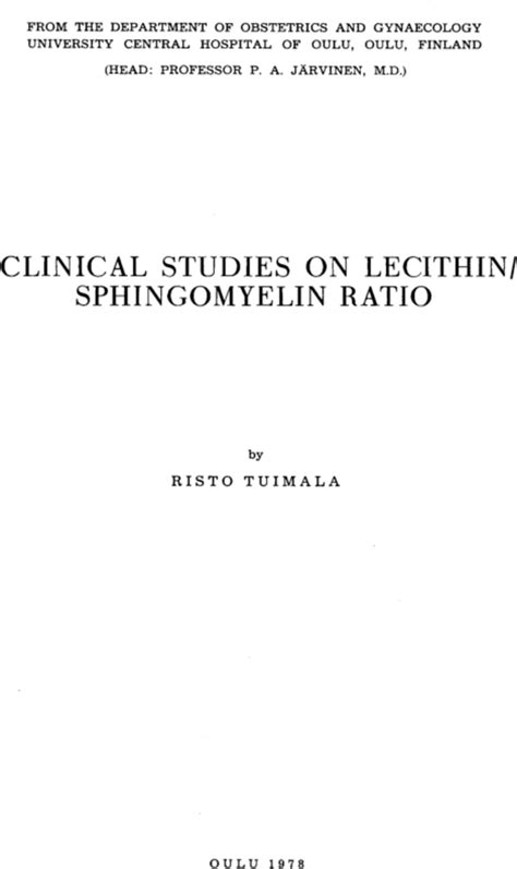 Lecithin Clinical Study