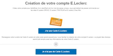 leclerc ouvrir un compte