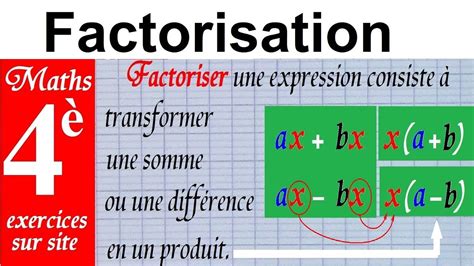 Lecon Maths Factorisation