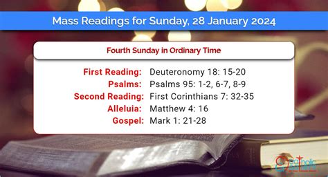 lectionary readings january 28 2024