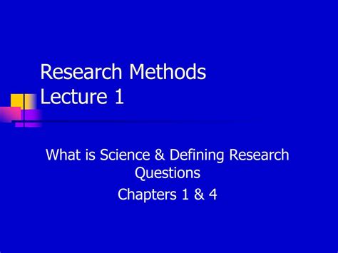 lecture notes on research methodology ppt