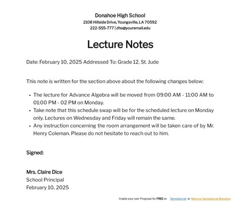 lecture outline template word