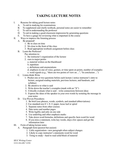 lecture summary sample