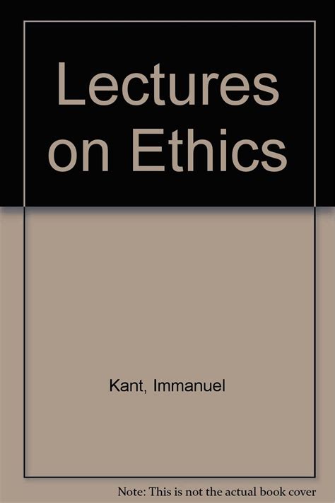 lectures on ethics kant