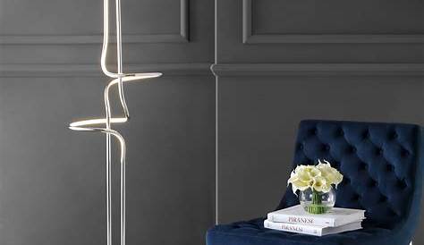 Baya Mother & Child Dimmable LED Floor Lamp Satin Nickel 93874