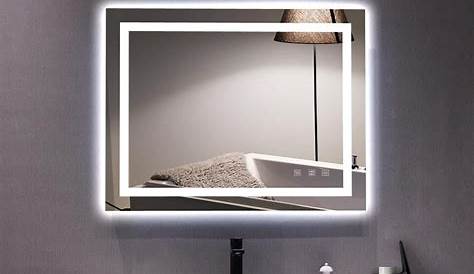 Led Dimmable Lighted Mirror Amazon Com Touch 2 0 Makeup In Matte Black