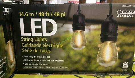 Led Edison String Lights Costco LED , FEIT Electric 48 Feet Fan
