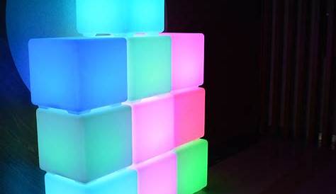 8inch Light Up LED Colour Changing Cube Seat Chair