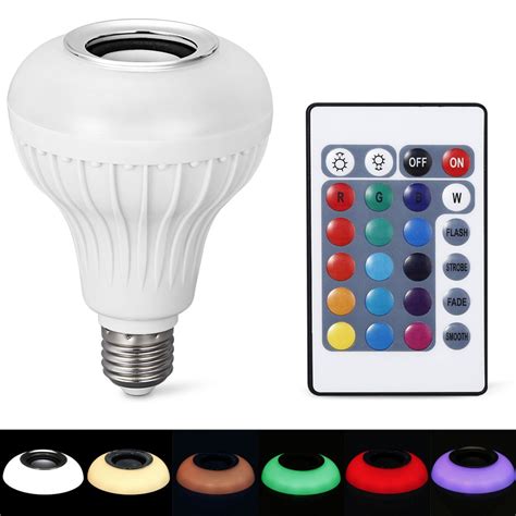 Smart Bulb E27 LED RGB Light Wireless Music LED Lamp Bluetooth Color