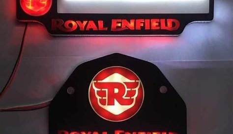 Led Number Plate For Royal Enfield Green LED s Bikes (Set Of