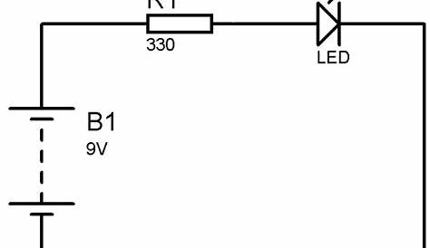 Simple 9v led and switch circuit. Electronics basics